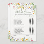 Wilblumen Brie oder Groom Spiel voll editierbare K Einladung (Vorne/Hinten)