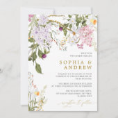 Wilblumen Wedding Einladung (Vorderseite)