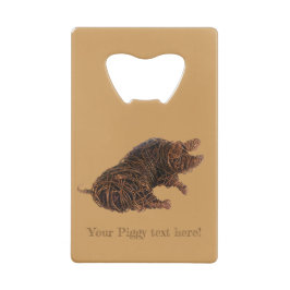 Wilbur - ein anspruchsvolles Schwein. Geldbeutel Flaschenöffner