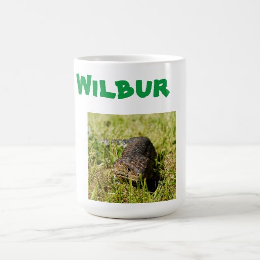 Wilbur Name mit Aussie Lizard, Tasse des Kaffees (Mittel)