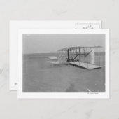 Wilbur Wright in beschädigtem Flugzeug nach Postkarte (Vorne/Hinten)