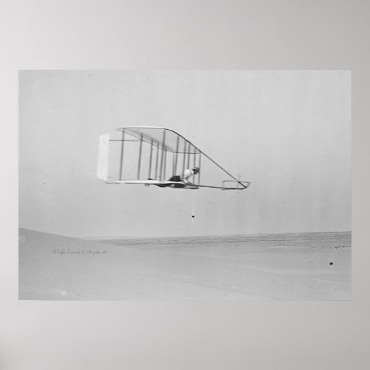 Wilbur Wright in Level Glide Poster (Vorne)