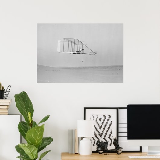 Wilbur Wright in Level Glide Poster (Heimbüro)