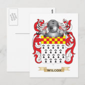 Wilcox-Familienwappen (Wappen) Postkarte (Vorne/Hinten)