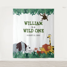 Wild 1. Geburtstag Party Jungle Foto Hintergrund