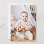 Wild 1. Geburtstag Safari Tiere Niedliches Foto Einladung (Rückseite)