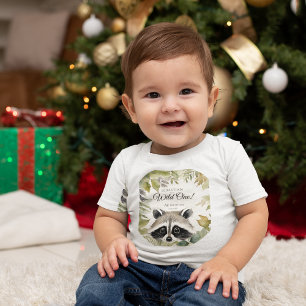 Wild 1. Geburtstag Woodland Raccoon Baby T-shirt