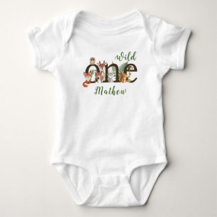 Wild 1. Geburtstag Woodland Tiere Baby Strampler