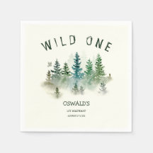 Wild 1. Geburtstag Woodland Wasserfarbe