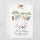 Wild 1. Geburtstagseinladung Einladung (Vorderseite)