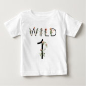 Wild 1 Wildblumen 1. Geburtstag Baby T-shirt (Vorderseite)