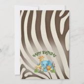 Wild 1st, 2nd and 3rd Birthday Girl Einladung (Rückseite)