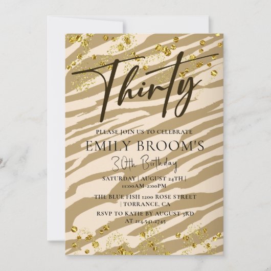 Wild 30. Geburtstag Einladung (Vorderseite)