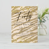 Wild 40. Geburtstag 40 Gold Einladung (Stehend Vorderseite)