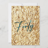 Wild 40. Geburtstag 40 Gold Einladung (Rückseite)