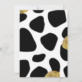 Wild 50 Gold-Tiermuster-Party Einladung (Rückseite)