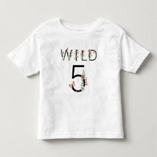 Wild 5 Wildblumen 5. Geburtstag Kleinkind T-shirt