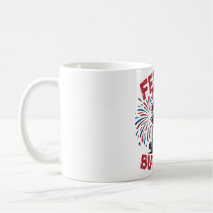 Wild aber Free Raccoon Patriotic Design Kaffeetasse