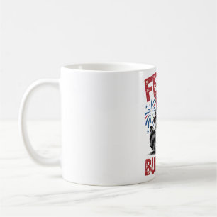 Wild aber Free Raccoon Patriotic Design Kaffeetasse