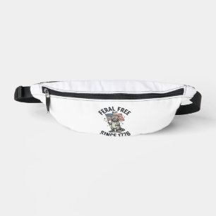 Wild aber frei seit 1776 Waschbär Patriotisches Sh Bauchtasche