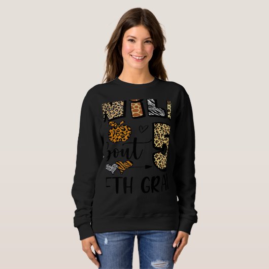 Wild About 5Th Fifth Grade Back To School Student  Sweatshirt (Vorne ganz)