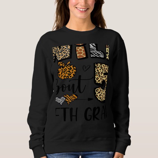 Wild About 5Th Fifth Grade Back To School Student Sweatshirt (Vorderseite)