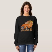 Wild About Fall Leopard Truck Pumpkins Autumn Than Sweatshirt (Vorne ganz)