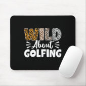 Wild About Golfing Animals Muster Golfer Leopard Mousepad (Mit Mouse)