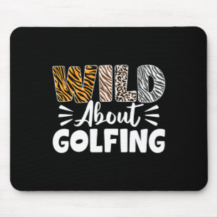 Wild About Golfing Animals Muster Golfer Leopard  Mousepad