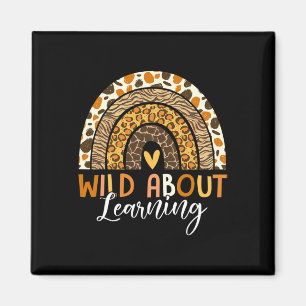 Wild About Learning Lehrer Byck Zur Schule Leopard Magnet