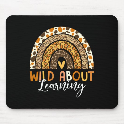 Wild About Learning Lehrer Byck Zur Schule Leopard Mousepad (Vorne)