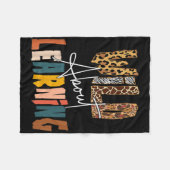Wild About Learning Lehrer Byck Zur Schule Unterri Fleecedecke (Vorderseite (Horizontal))