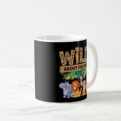 Wild About Reading Leopardendruck Süßes Zoo-Tier Kaffeetasse (VorderseiteRechts)