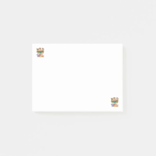 Wild About Reading Leopardendruck Süßes Zoo-Tier Post-it Klebezettel (Vorderseite)