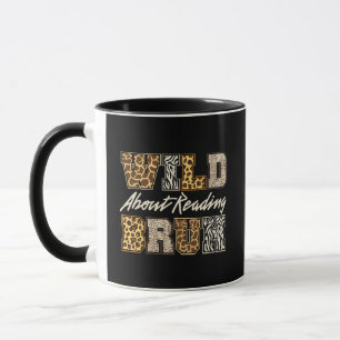 Wild About Reading - Safari-Tierdruck-Lehrer Tasse