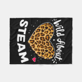 Wild About Steam Leopard Squad Stem Byck To School Fleecedecke (Vorderseite (Horizontal))