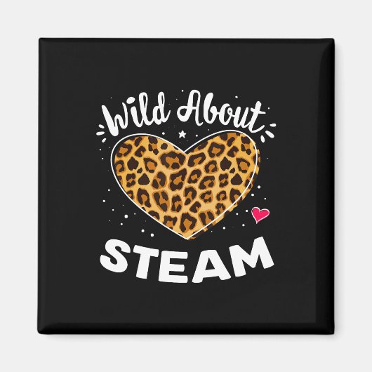 Wild About Steam Leopard Squad Stem Byck To School Magnet (Vorne)