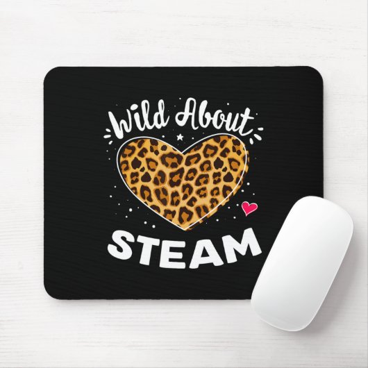 Wild About Steam Leopard Squad Stem Byck To School Mousepad (Mit Mouse)