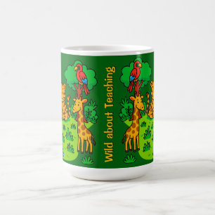 Wild About Teaching Dschungel-Tier-Tasse für Lehre Kaffeetasse