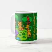 Wild About Teaching Jungle Animal Mug for Teacher Kaffeetasse (Vorderseite Links)