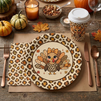 Wild About Turkey Pappteller