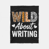 Wild About Writing For Creative Writers Fun Insrat Fleecedecke (Vorderseite)