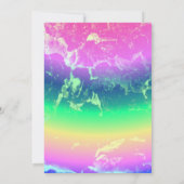 Wild Abstrakt mit Rainbow Colors Generic Party Einladung (Rückseite)