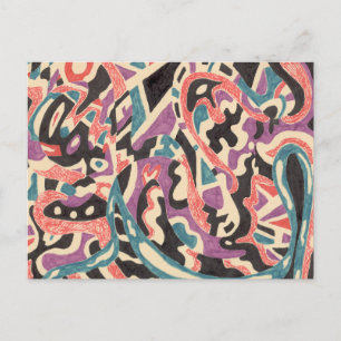 "Wild" Abstrakt Postkarte