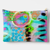 Wild Abstrakte digitale Malerei Zubehörtasche (Rückseite)