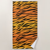 Wild Abstraktes, elegantes Tigerstreifen-Hautmuste Strandtuch (Vorderseite)