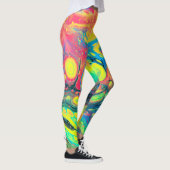 Wild Acrylic Fluid Art Abstract Leggings (Rechts)