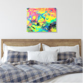 Wild Acrylic Fluid Art Abstract Leinwanddruck (Insitu (Schlafzimmer))
