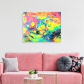 Wild Acrylic Fluid Art Abstract Leinwanddruck (Insitu (Wohnzimmer))