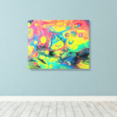 Wild Acrylic Fluid Art Abstract Leinwanddruck (Insitu (Holzboden))